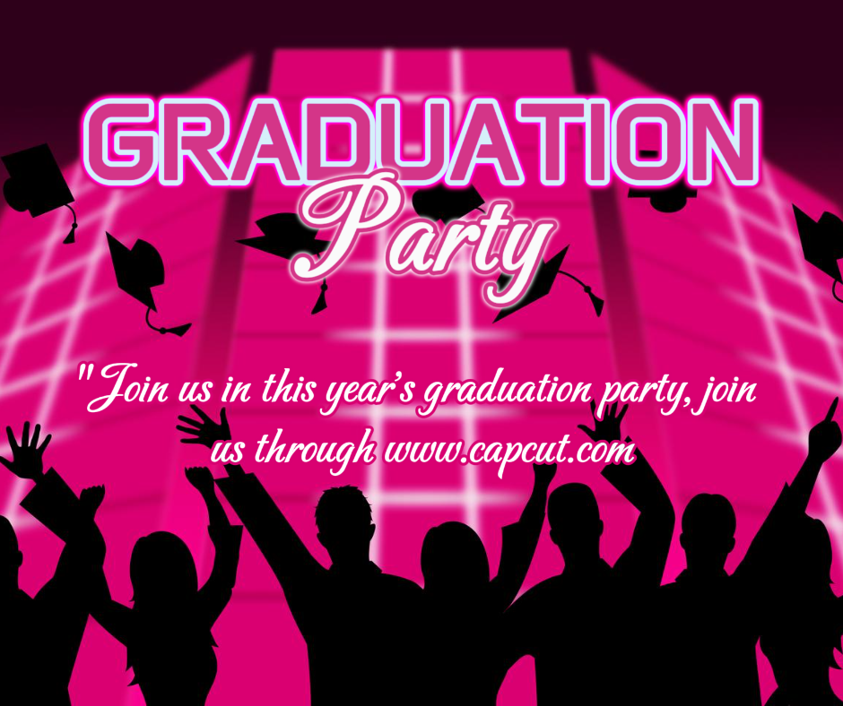 졸업 시즌 - 크리에이티브 포스터 졸업 파티 페이스북 포스트 퍼플