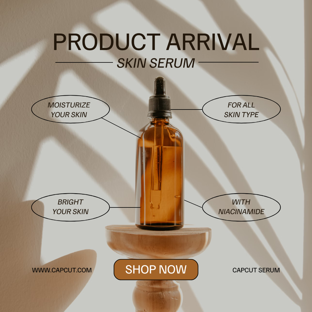 Cartel de marketing para el cuidado de la belleza, nueva llegada, publicación de Instagram