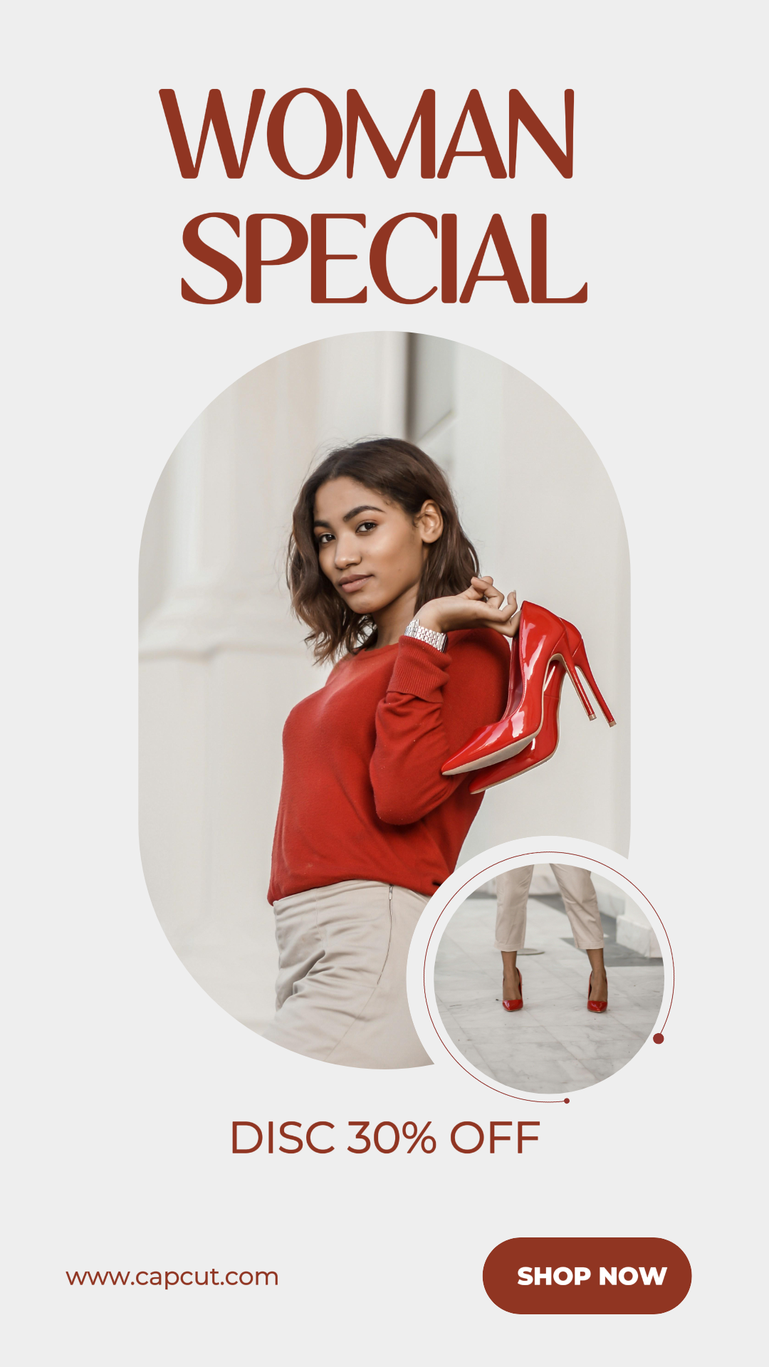 Kleidung und Schuhe Blazer Marketing Poster Instagram Story Frau Schuhe