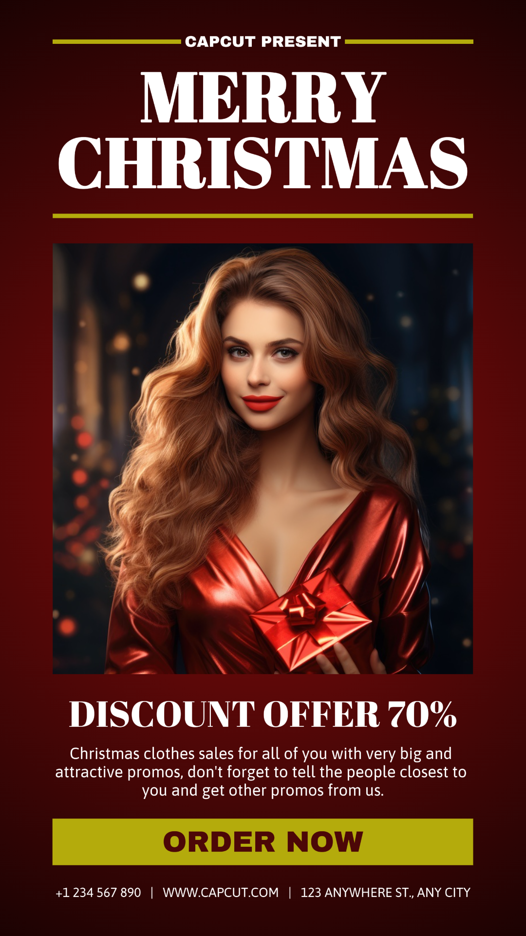 Frohe Weihnachten Rabatt Angebot Roter Hintergrund