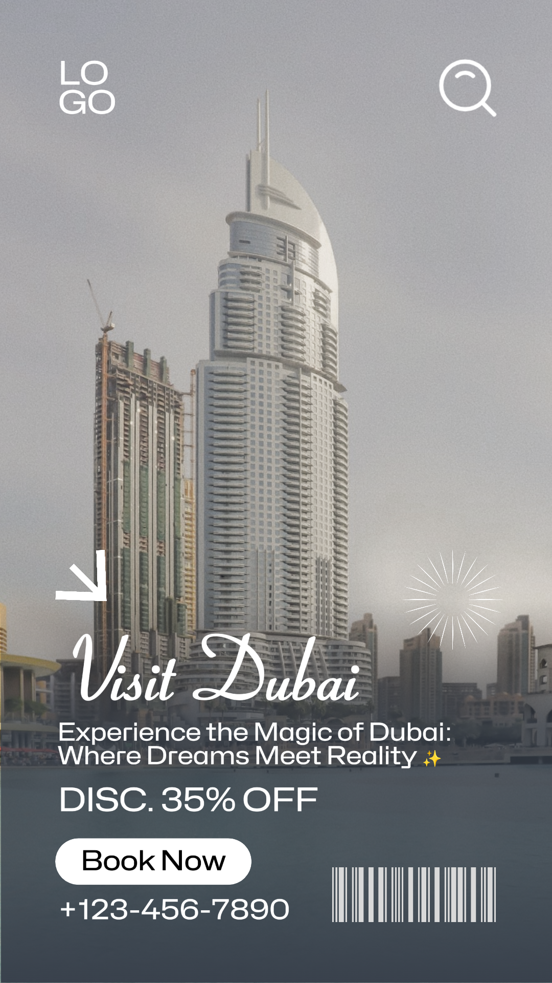 여행 크리에이티브 포스터 두바이 인스타그램 스토리 방문