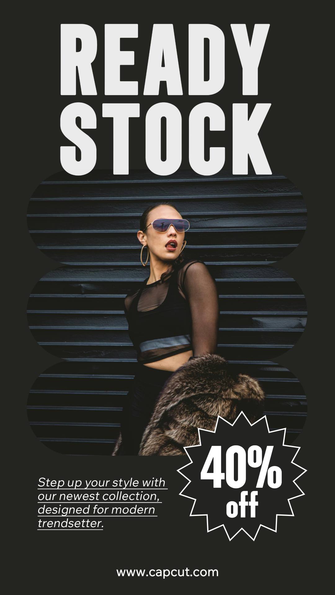 Roupas e sapatos marketing poster instagram story black