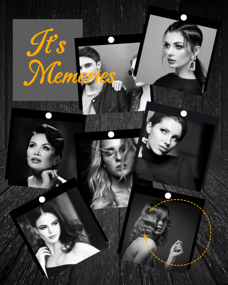 Nicht-Marketing-Fotocollage - Schwarz-Weiß-Stil