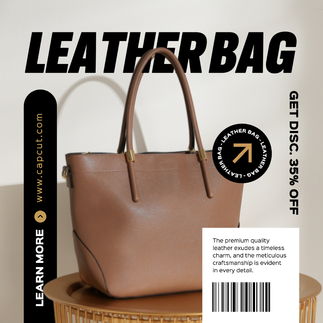 Exibição de produtos de comércio eletrônico + bolsa de couro da indústria da moda