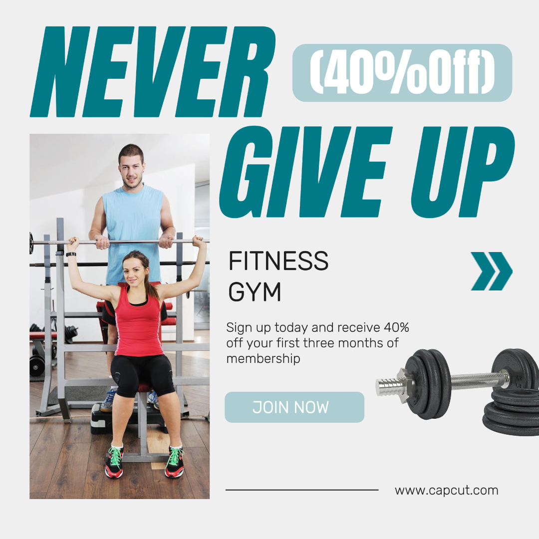 Cartel de marketing de entrenamiento y fitness Promoción de gimnasio Publicación de instagram