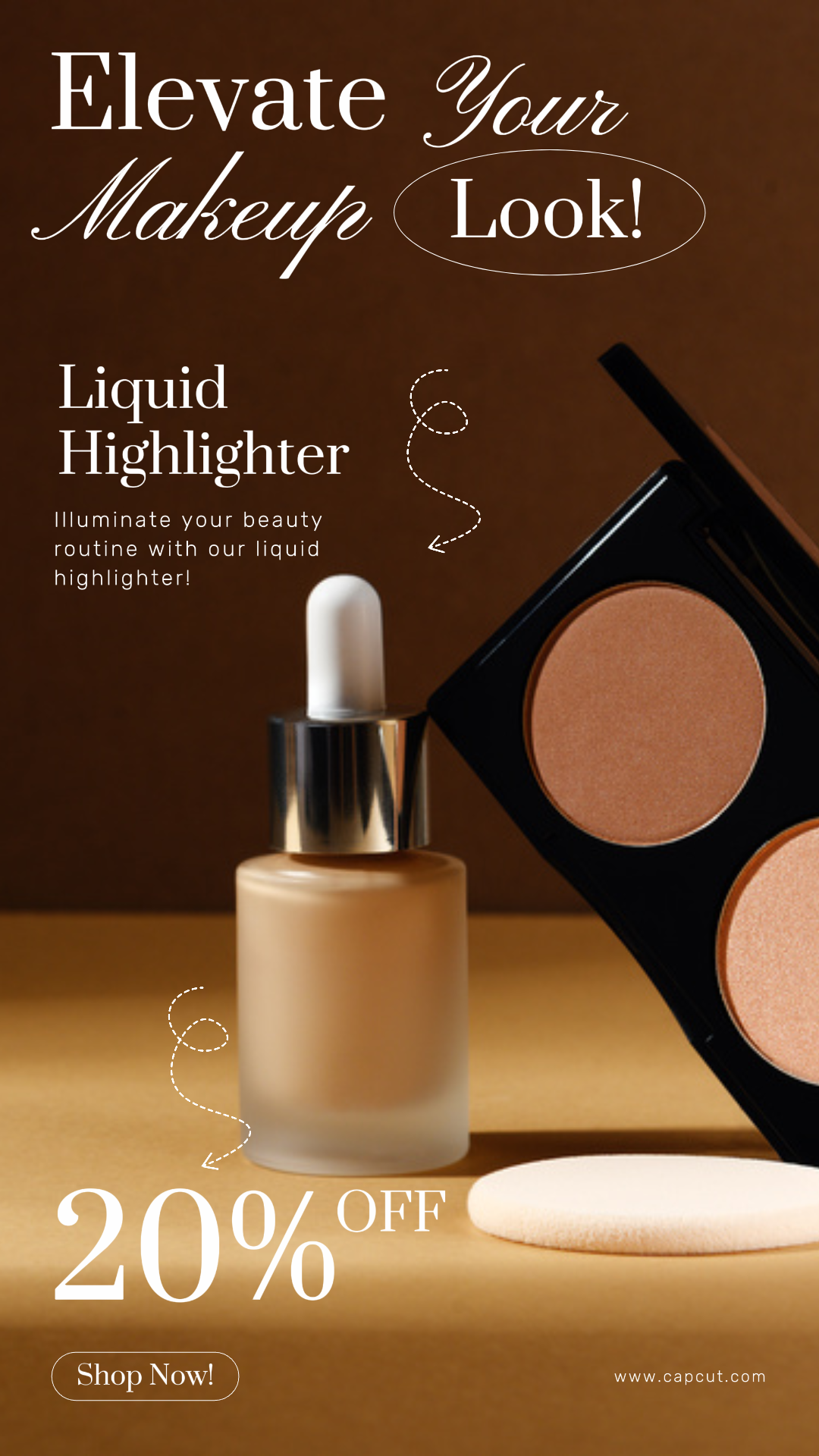 Pôster de marketing de beleza e cuidados Venda de maquiagem Instagram Story Minimalist