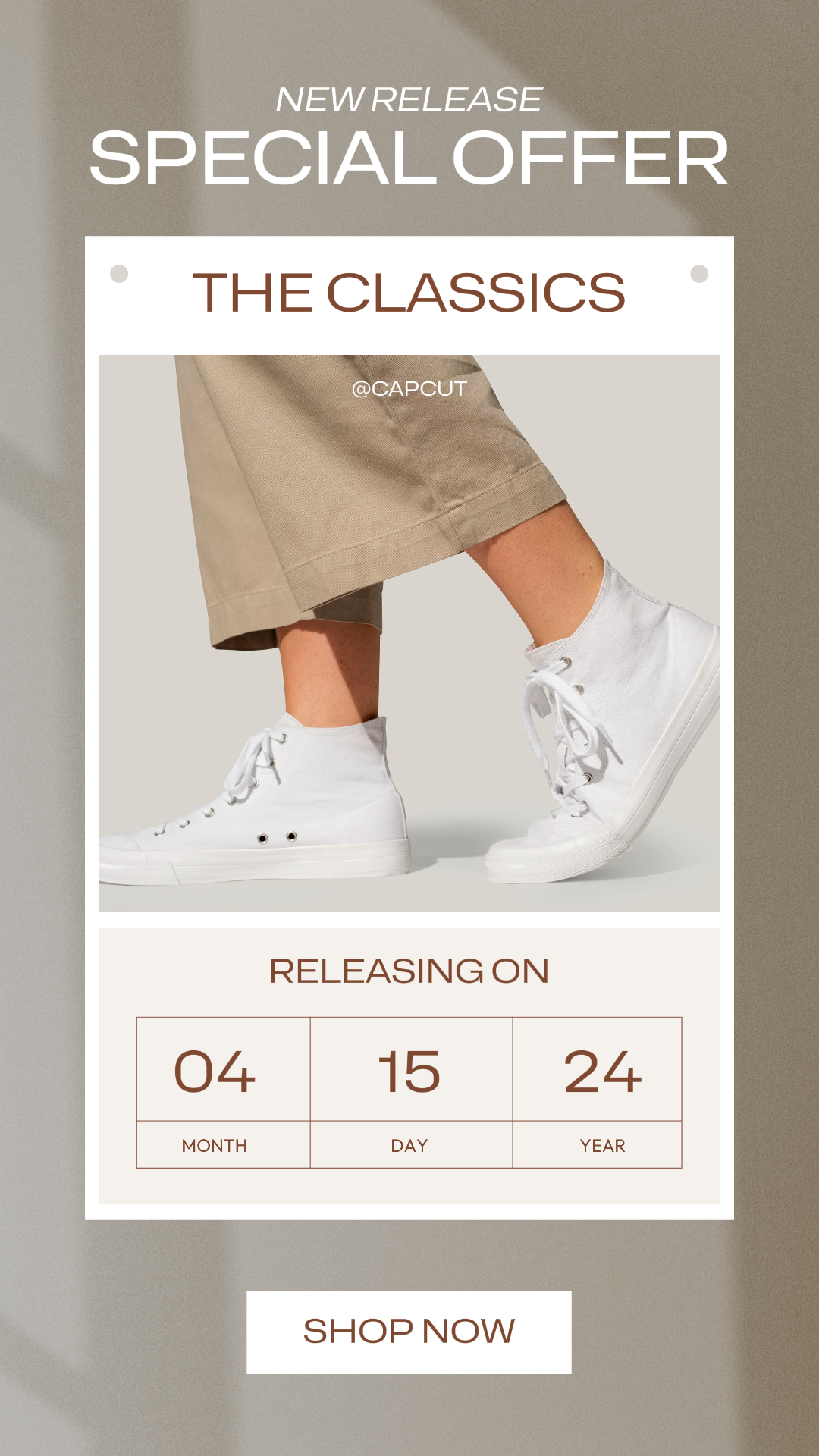 Clothing and Shoes Marketing Poster New Release Special Offer Modern Style