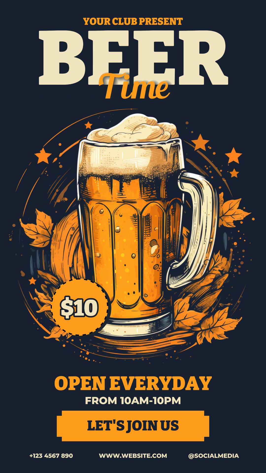 Vintage beer Promotion For Instagram Story