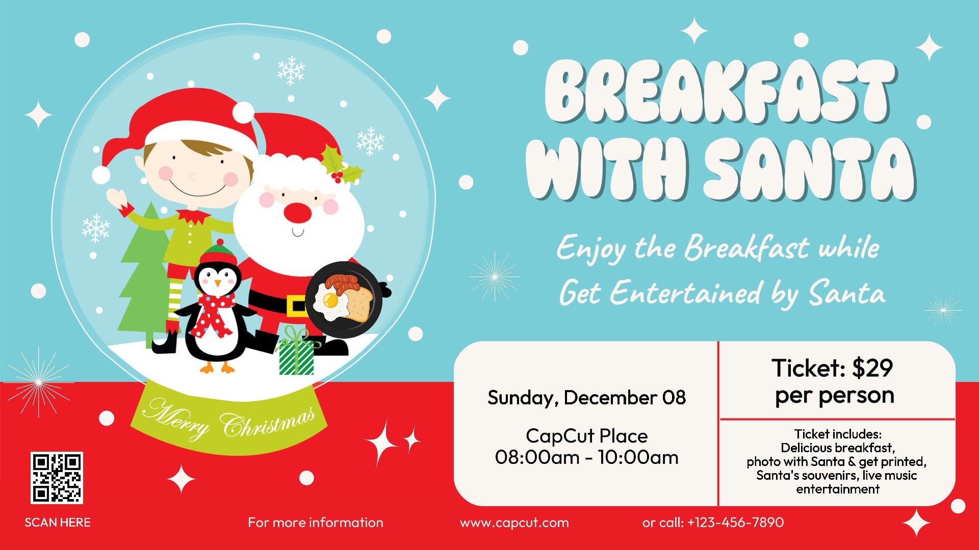 Christmas Breakfast With Santa Promotion