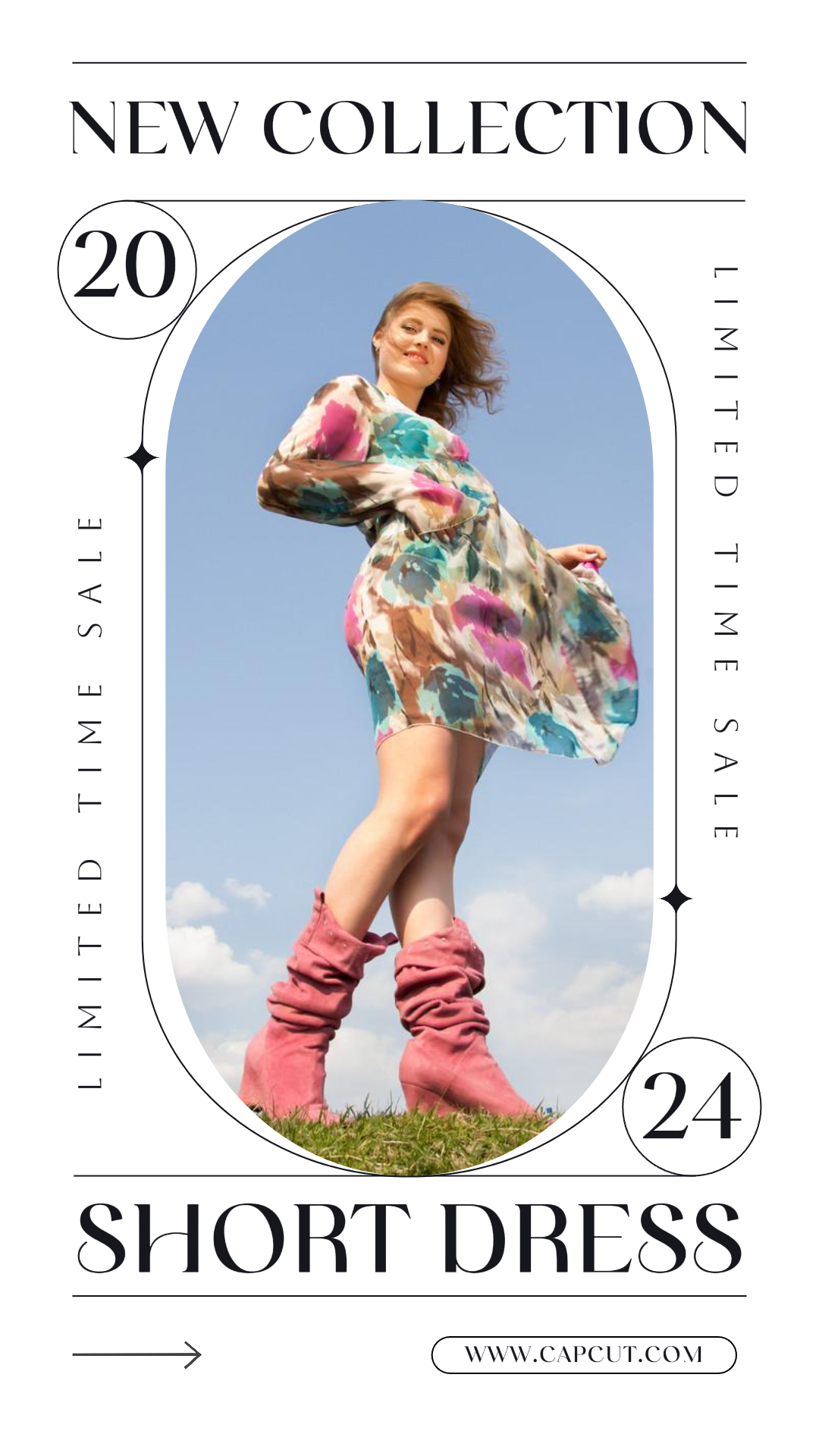 Clothing and shoes - Marketing Poster Product Display New Collection Instagram Story Short Dress