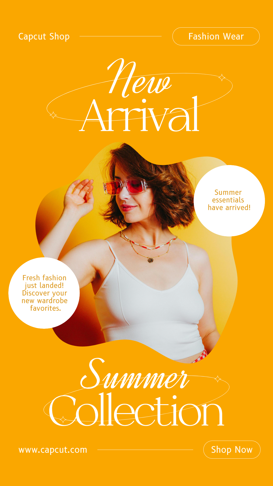 Affiche marketing de style ton sur ton Vêtements et chaussures TikTok Jaune