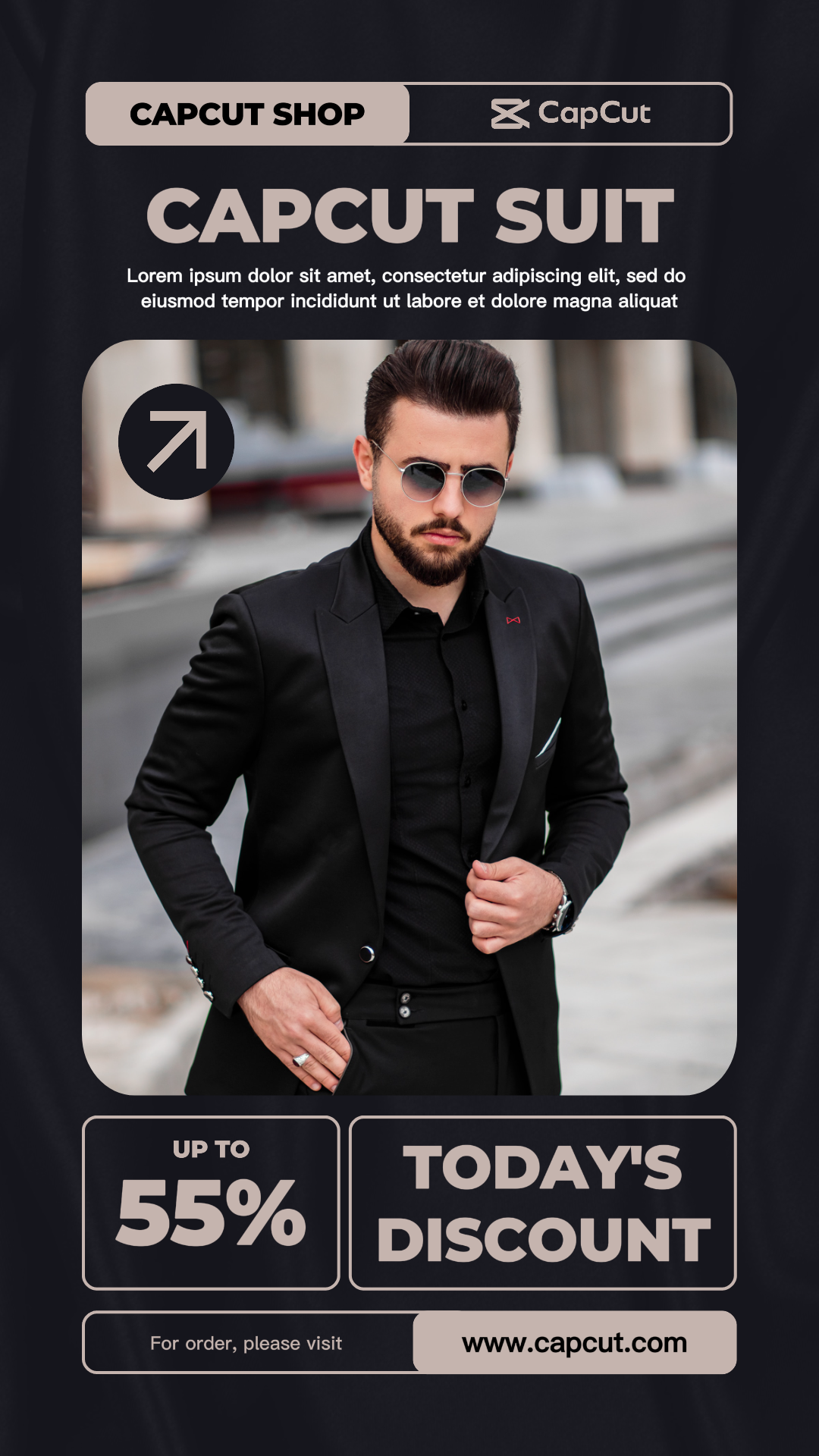 今天的折扣套装时尚产业推广instagram故事