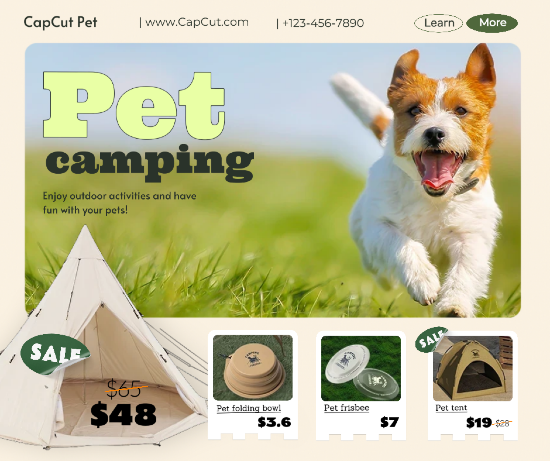 Pet Supplies Dog Tent Bowl Promotion Sales