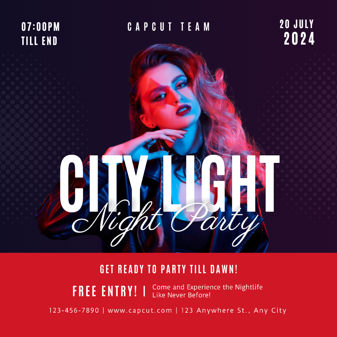 Entertainment Marketing Poster Night Party Promotion Instagram Post Modern