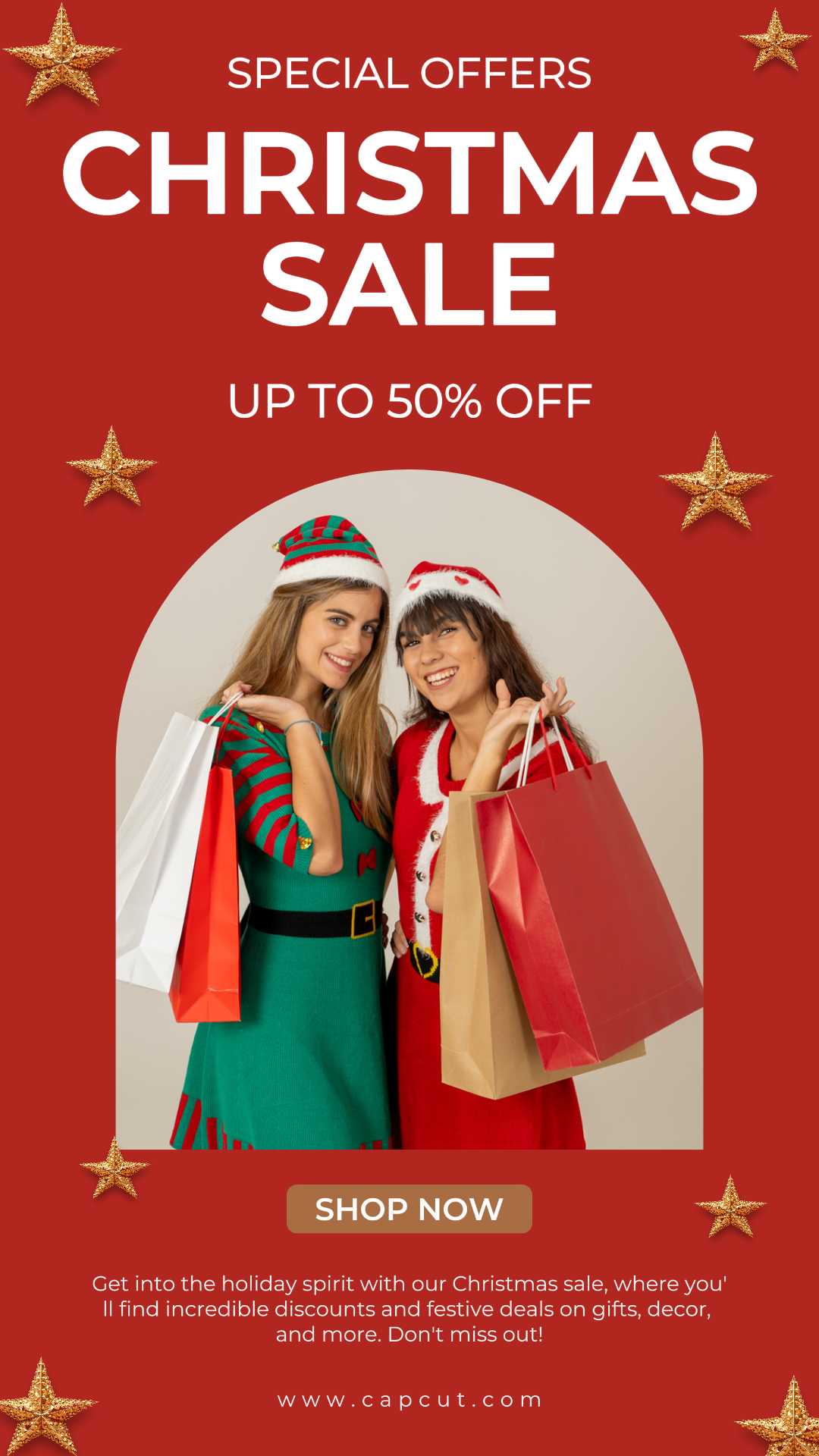 Vêtements Mode Vente de Noël Instagram Story