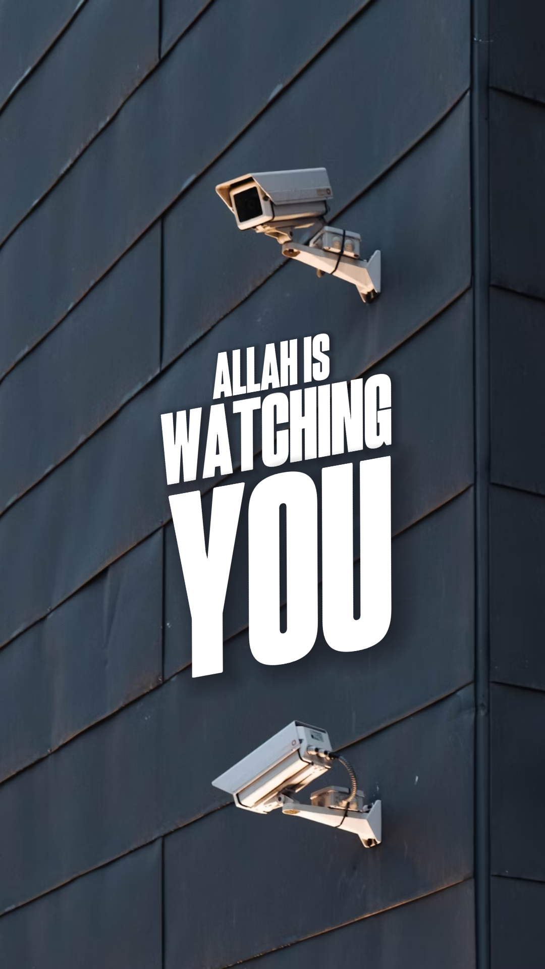 Wallpaper creative poster Allah is watching you