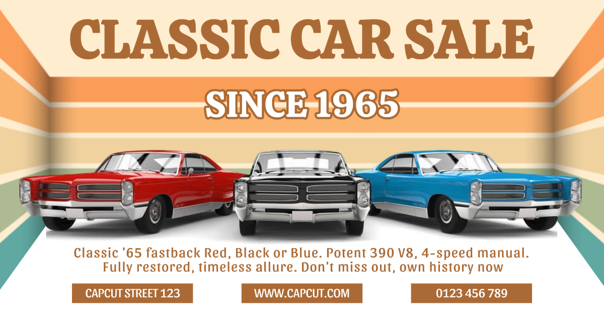 Facebook Ads Promoção Carro Clássico Para Venda