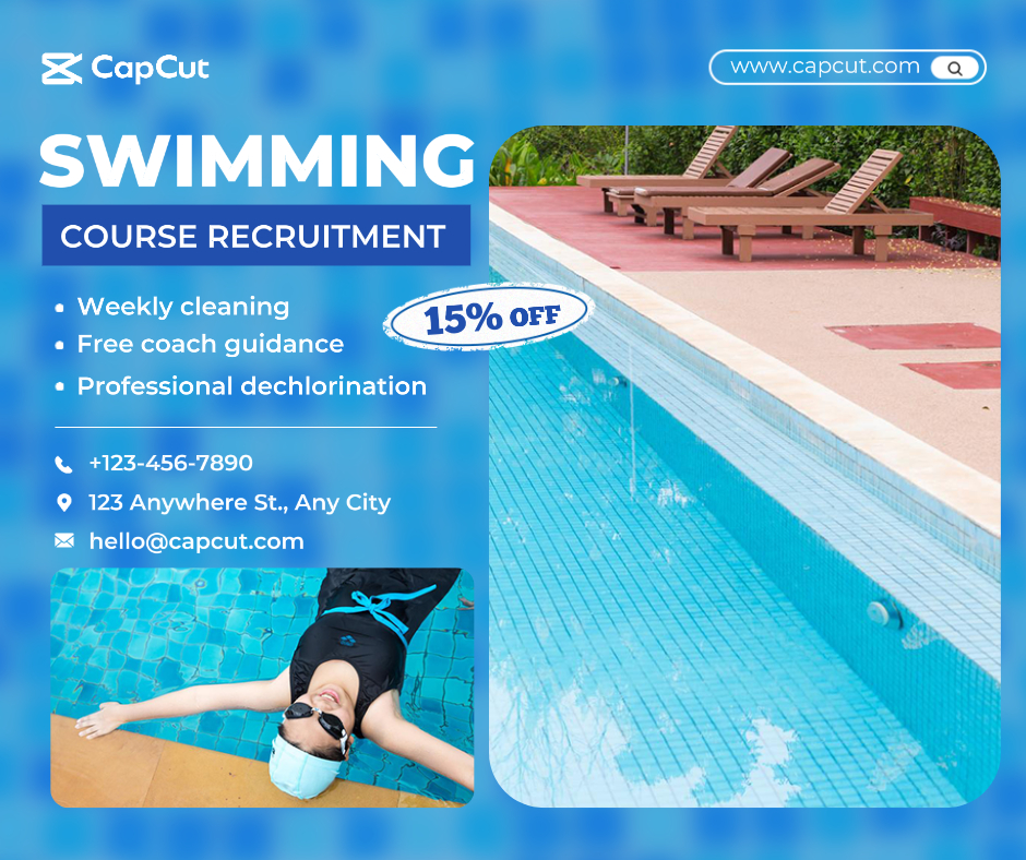 Curso de natación deportiva y fitness Reclutamiento simple 