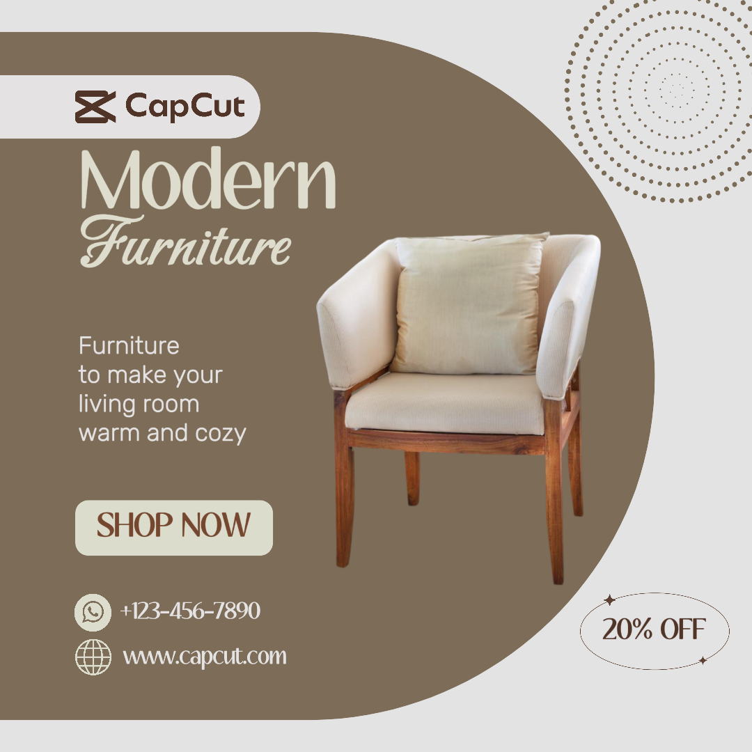 Household Modern Furniture Brown Aesthetic Instagram Post