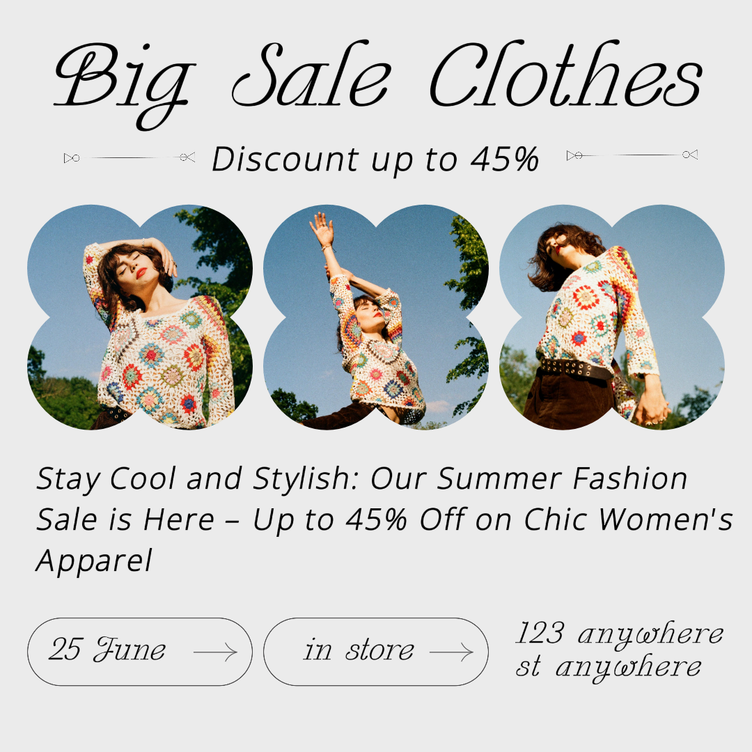 Facebook Ads Facebook Post Marketing Big Sale Clothes | Redação Publicitária 