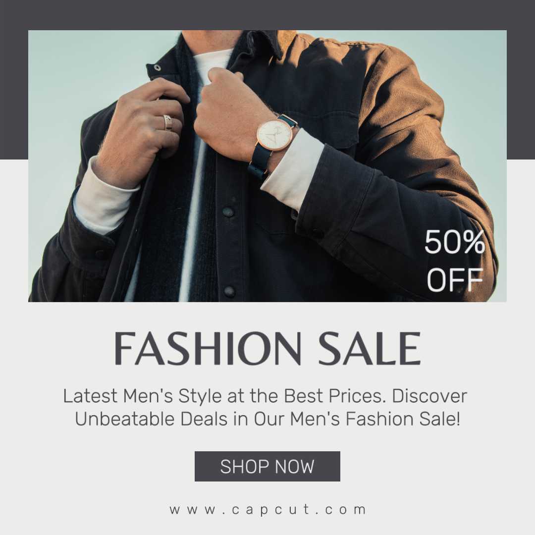 Elegant Man Fashion Sale Instagram Post