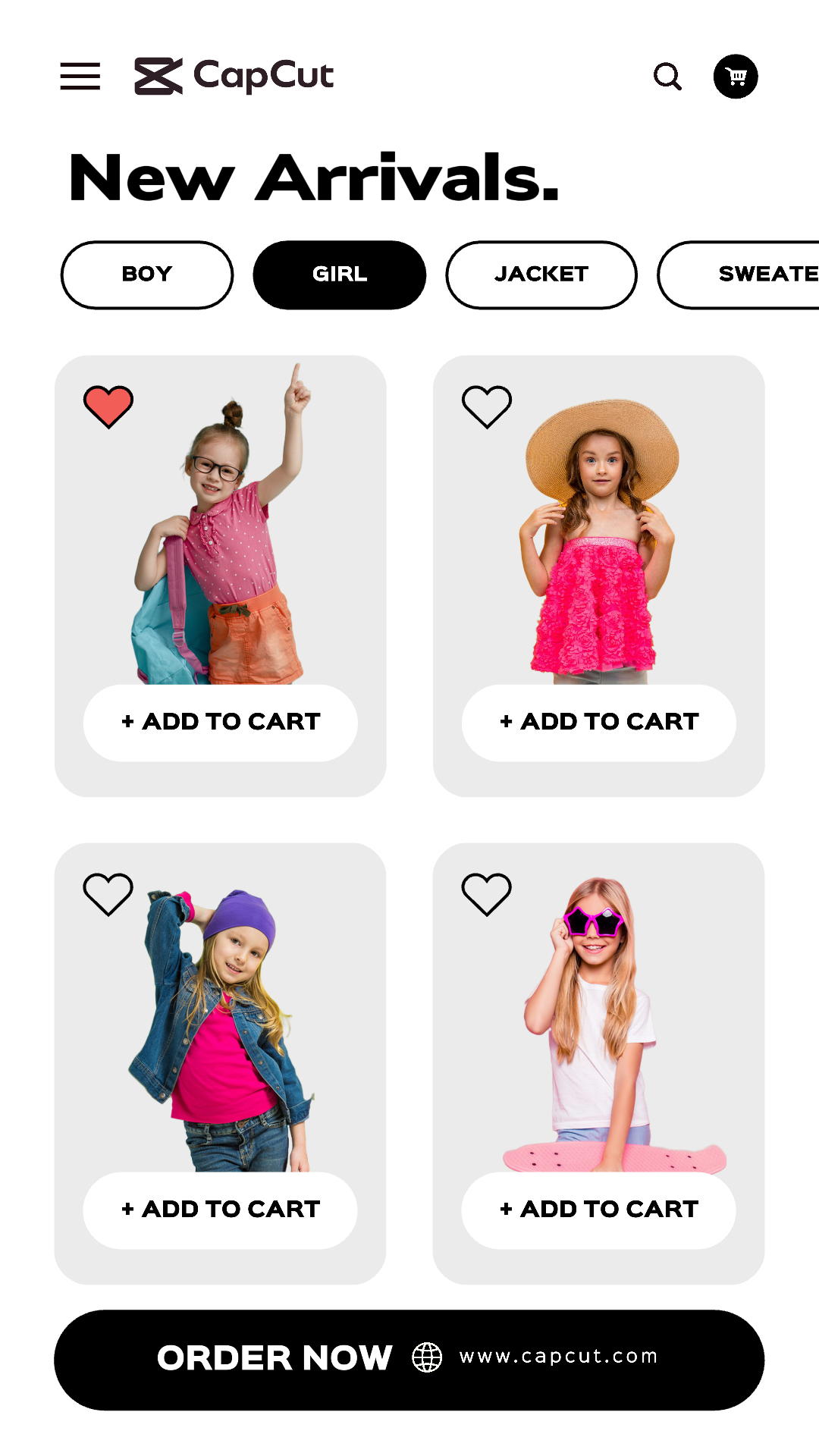 4 Gambar Multi-produk + Tampilan Produk Pakaian Anak