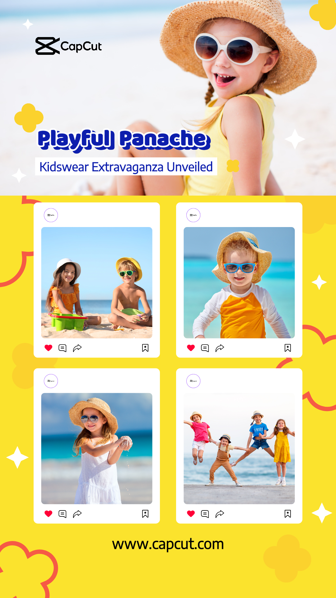 Mode Industrie Strand für Kinder Instagram Story Verkauf Förderung