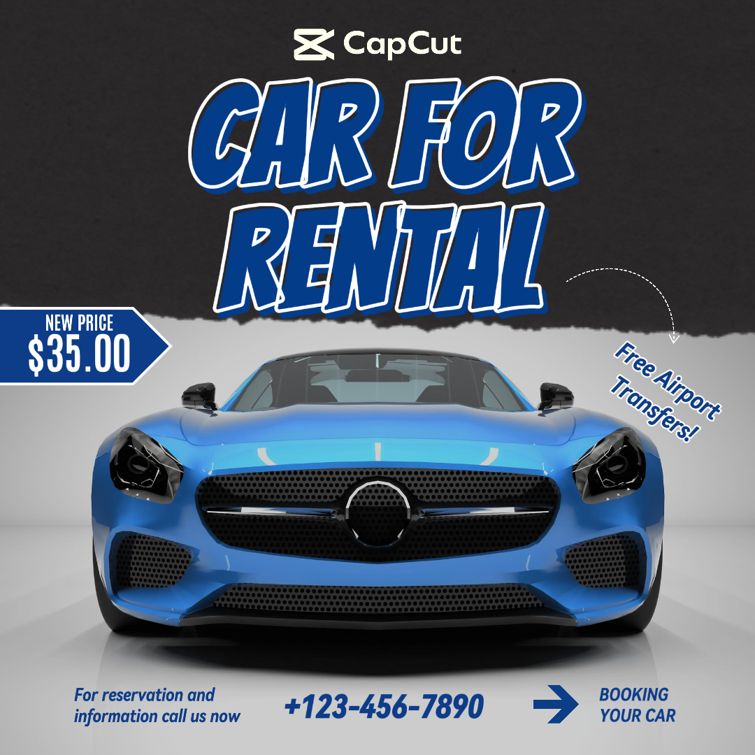 Cars Marketing Poster Car Rent Promotion Instagram Post