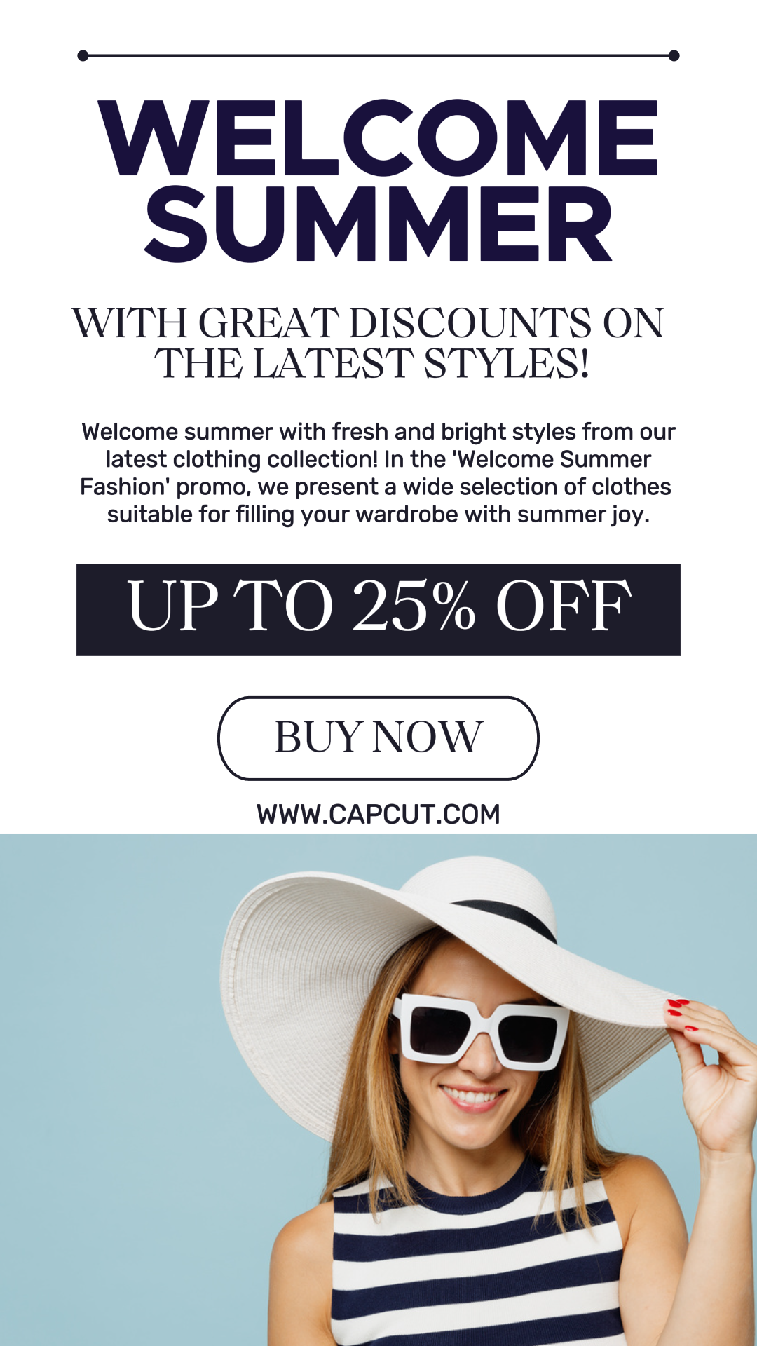 Clothing and Shoes Marketing Poster Welcome Summer