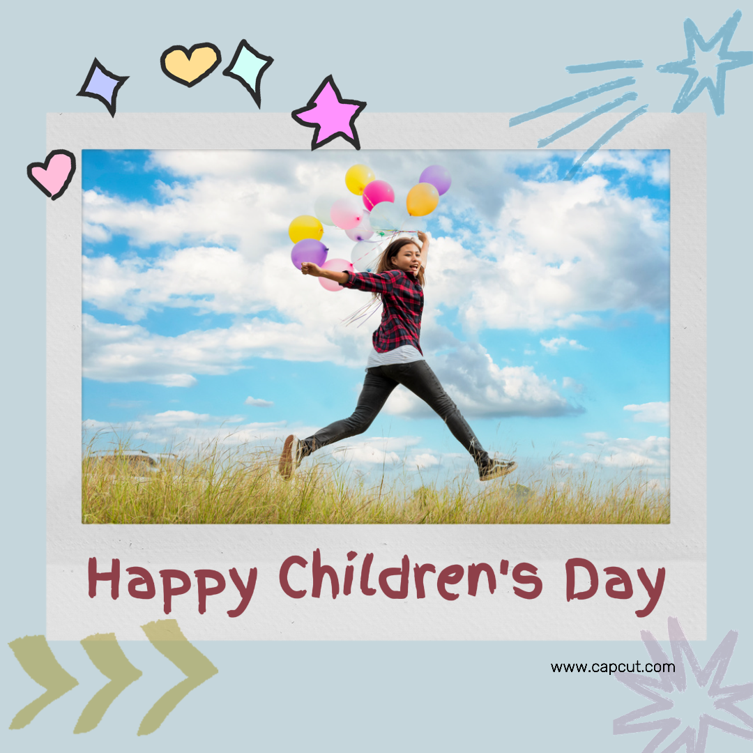 Kindertag -Kreatives Poster Instagram-Post Happy Children 's Day