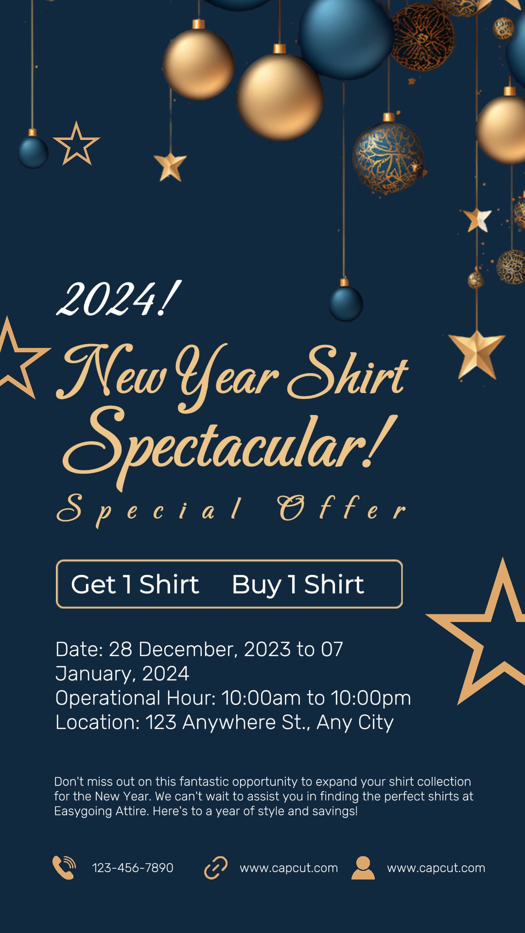 Mode-Neujahrs-Promotion Instagram Story