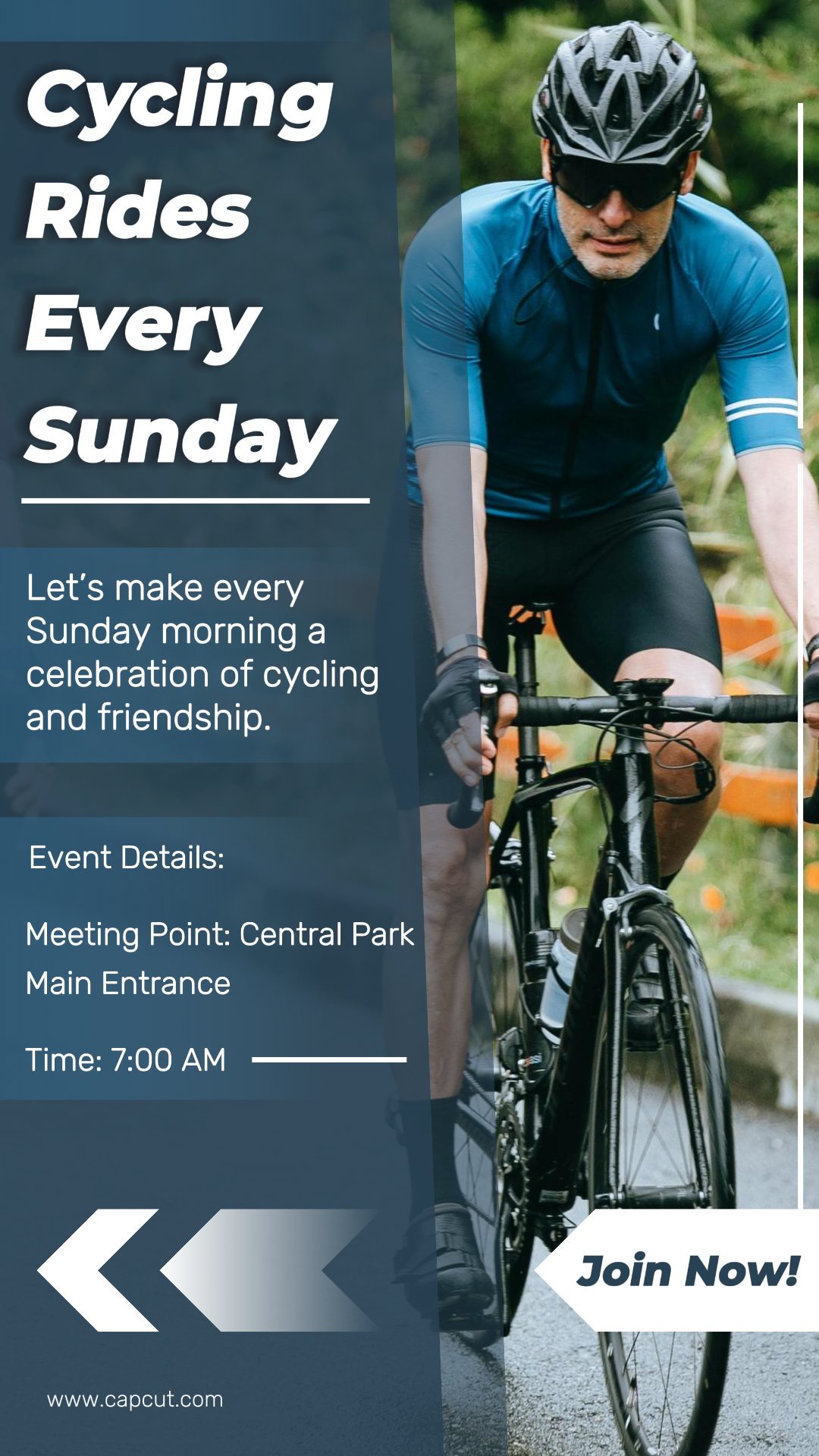 Sports and match Marketing Poster Rides Every Sunday