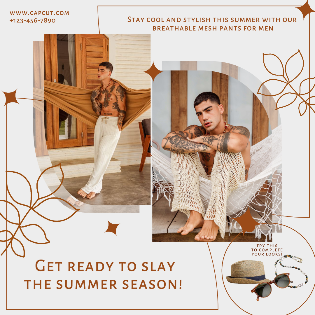 Clothing Marketing Poster Get Ready to Slat the Season (Men's Summer Pants) - Instagram Story