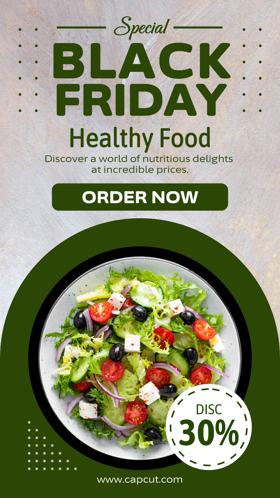 Promoção de alimentos Black Friday para Instagram Story