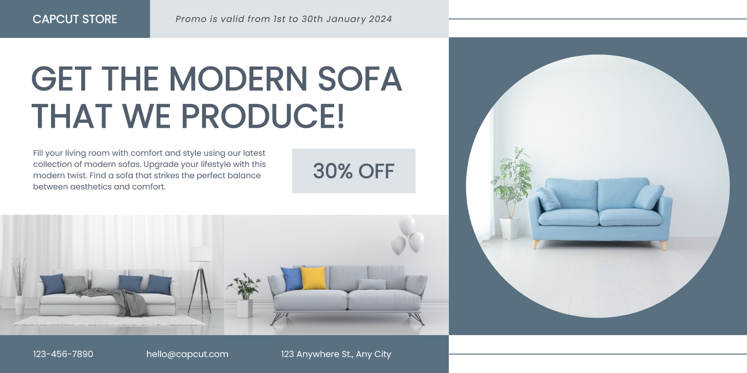 Spanduk Perusahaan LinkedIn Promosi Sofa