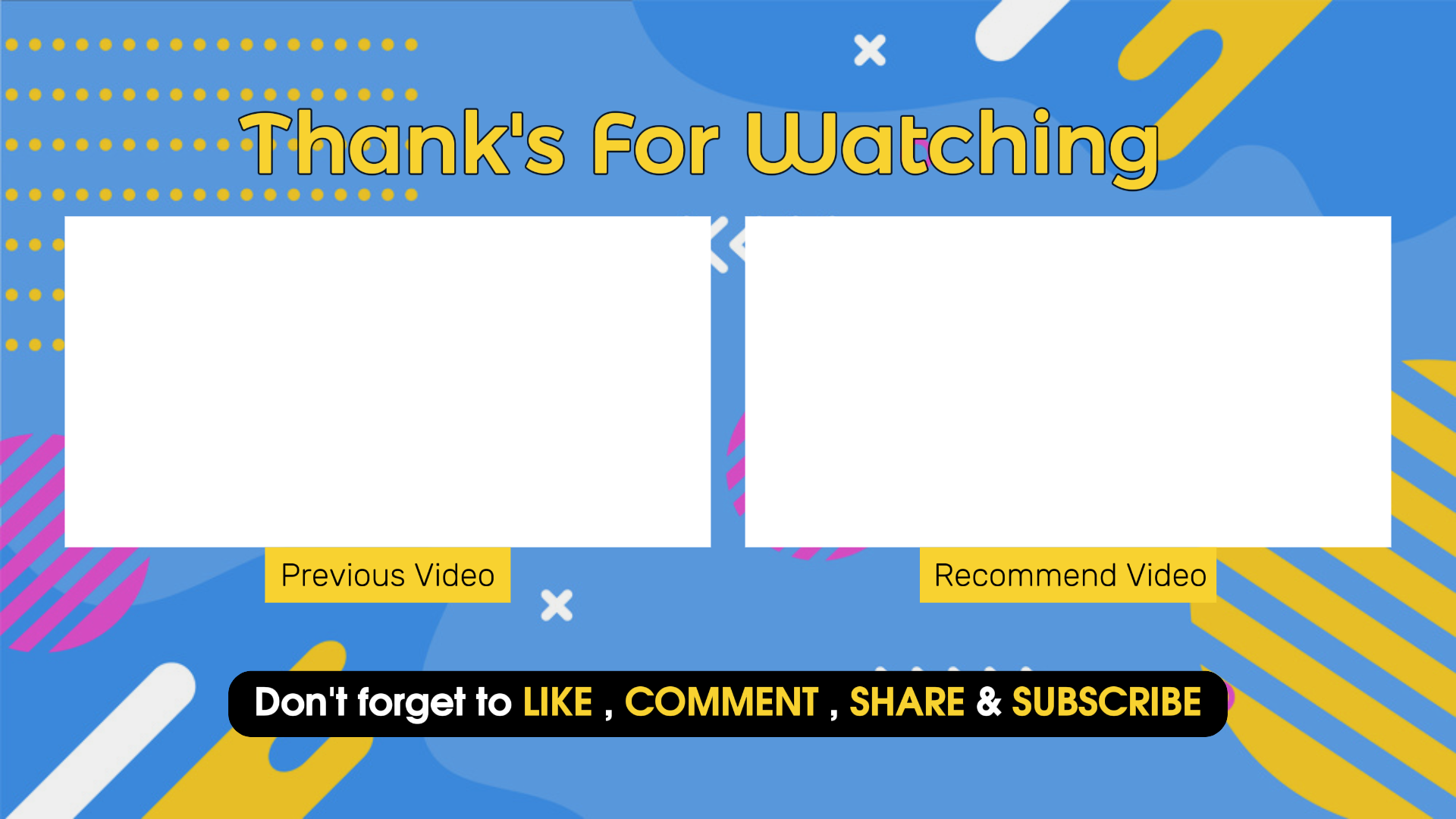 Nicht-Marketing Youtube Endscreen Grafik Hintergrund
