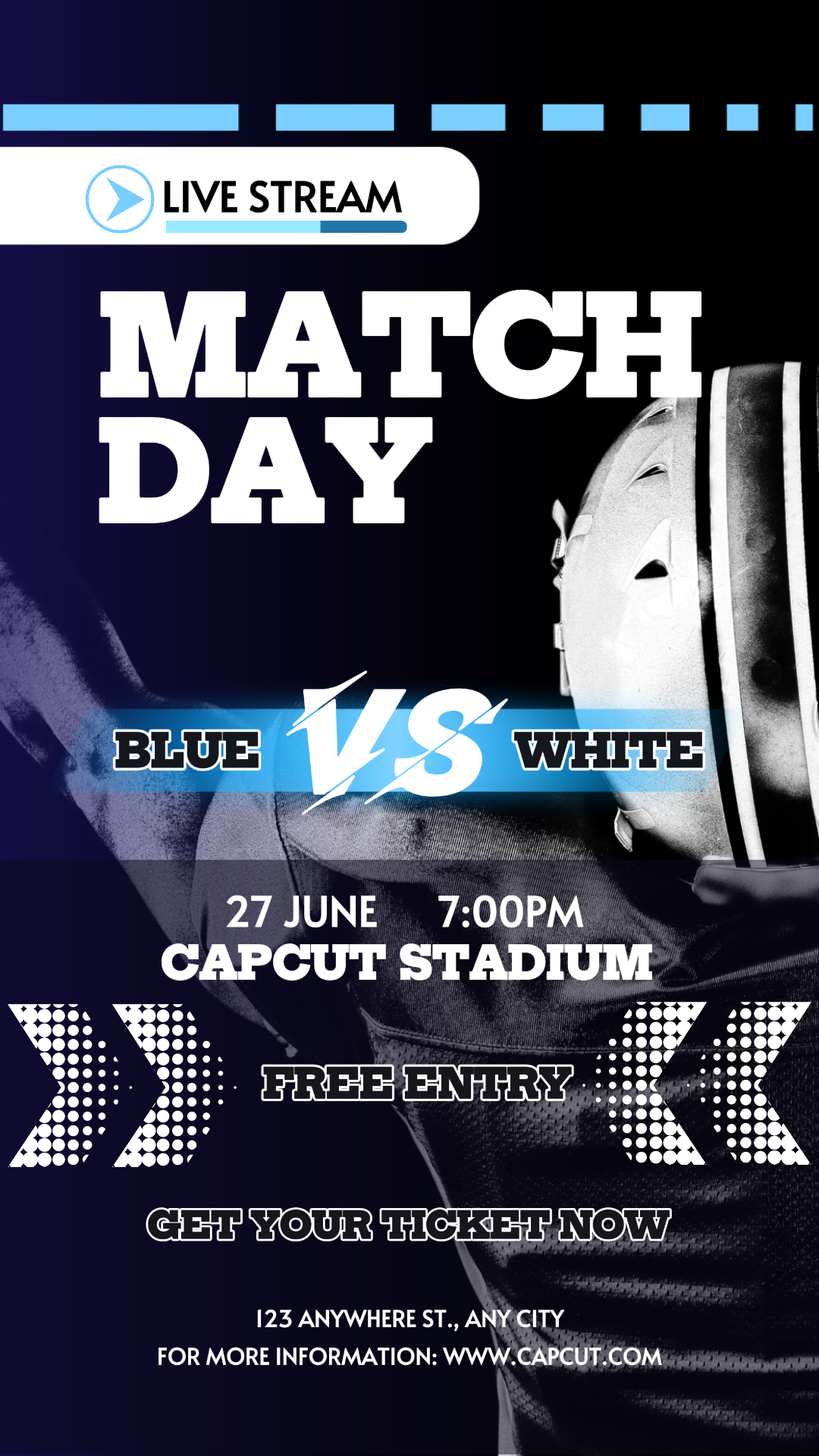 Football Match Creative Poster Instagram Story Match Day