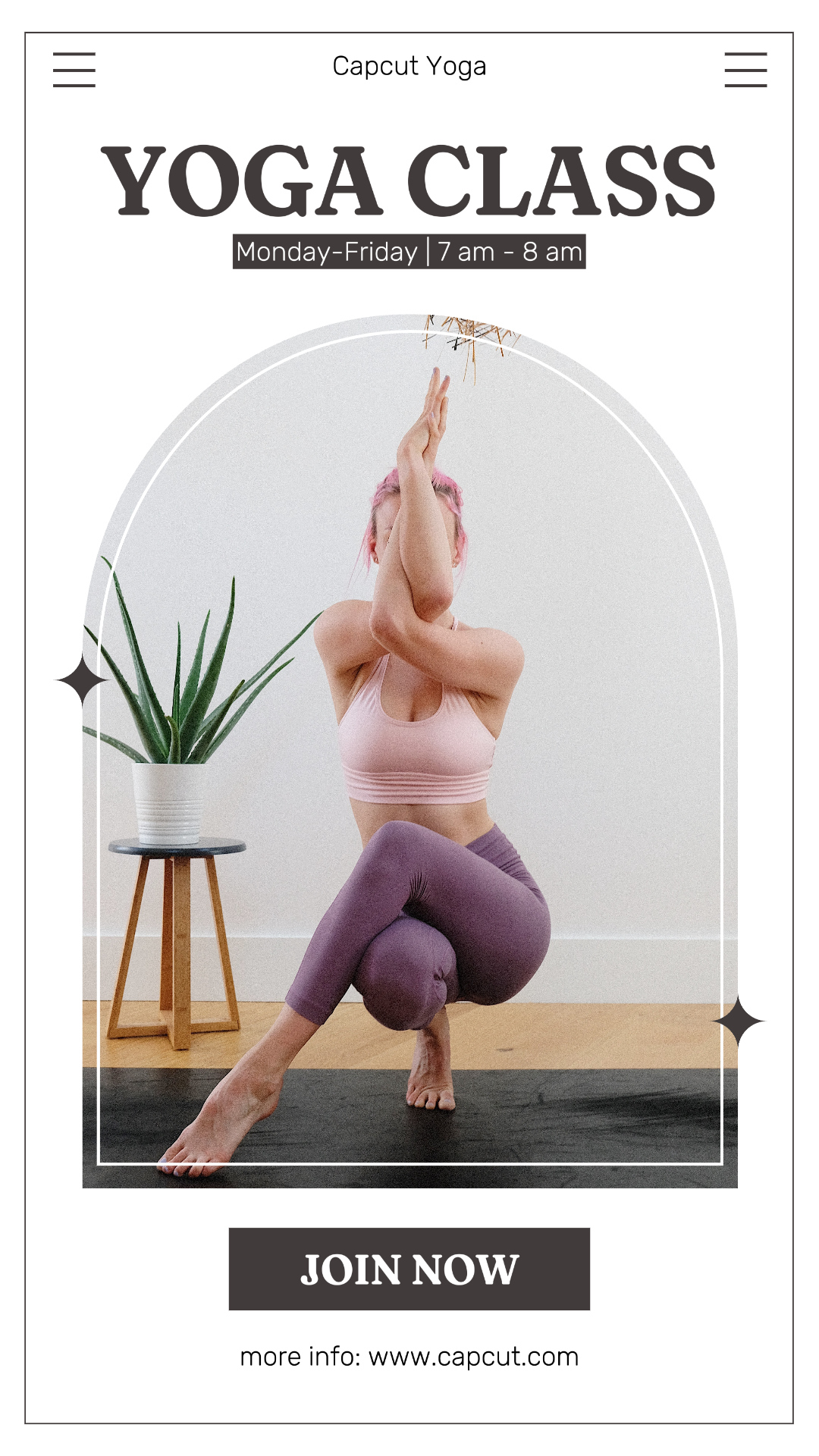 História do Instagram da promoção do Workout Yoga