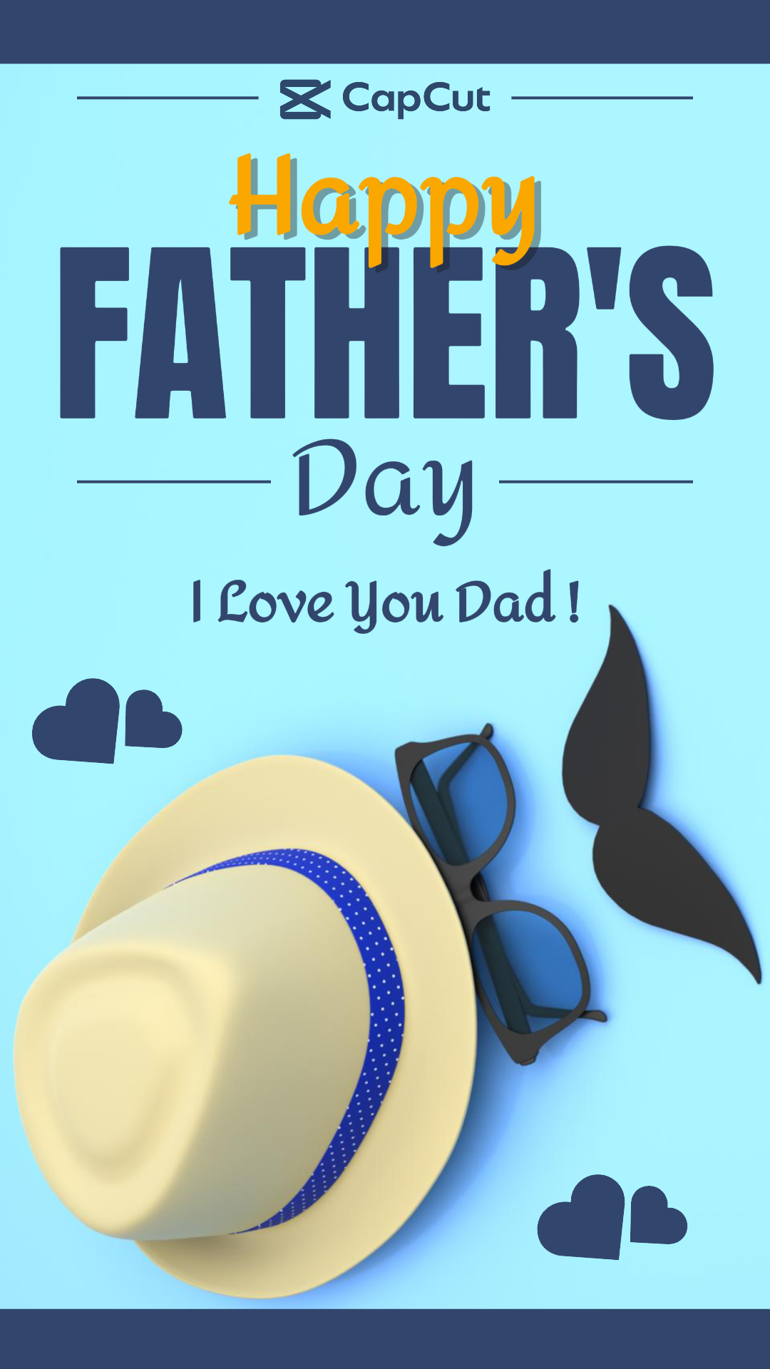 아버지의 날 크리에이티브 포스터 틱톡 블루