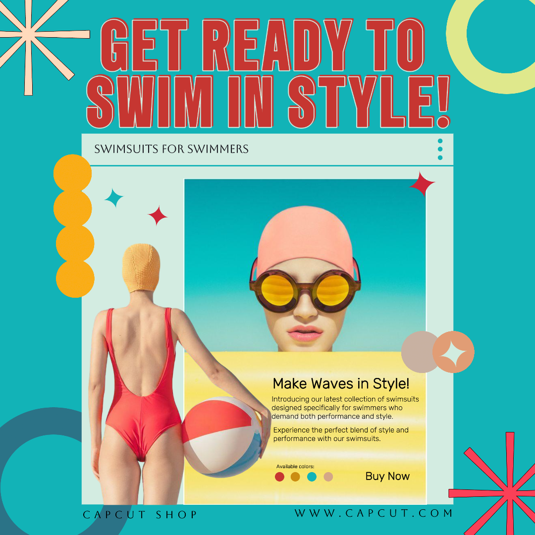 Clothing Marketing Poster Swimsuit For Swimmers ( Swimwear) Instagram Post