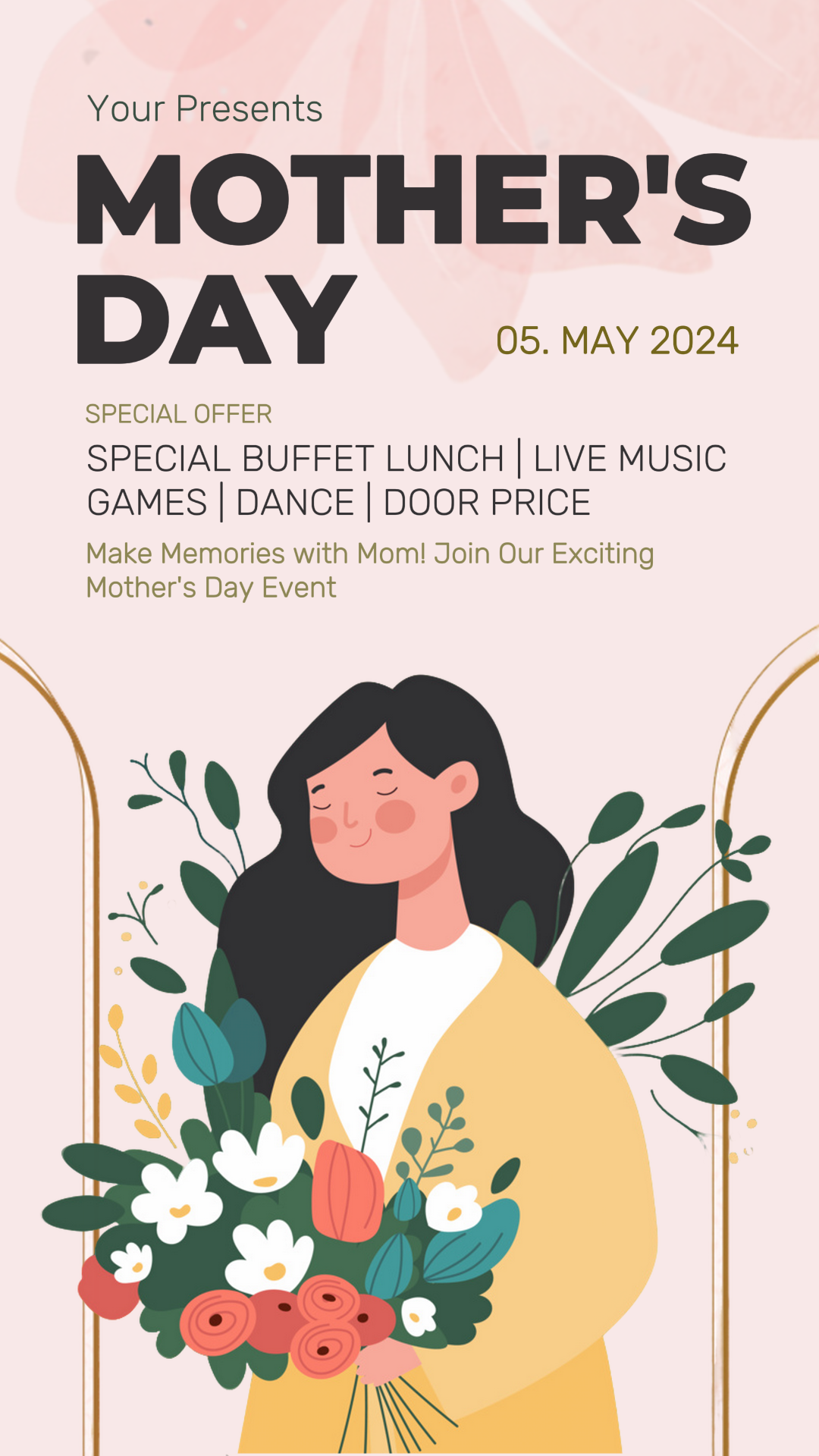 Mother's Day Creative Poster Instagram story Pink 