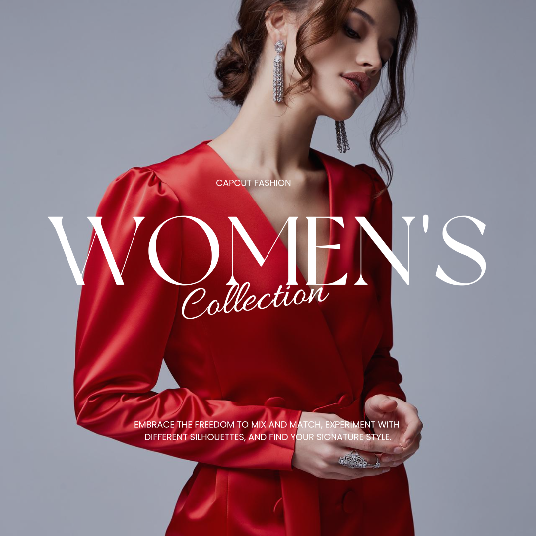 Exhibición de productos de la colección de mujeres