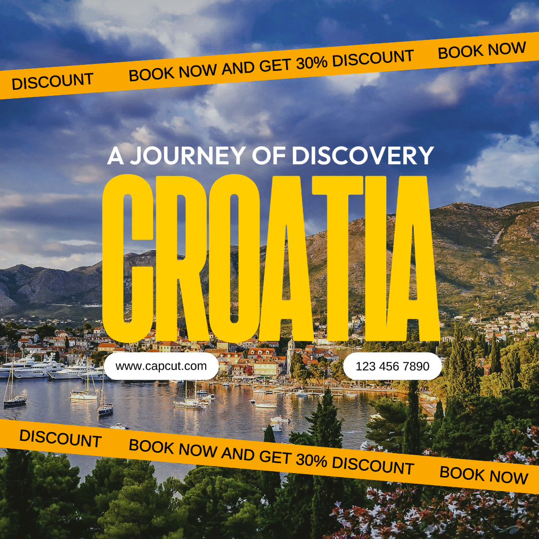 Reisemarketing Poster Instagram Post Kroatien