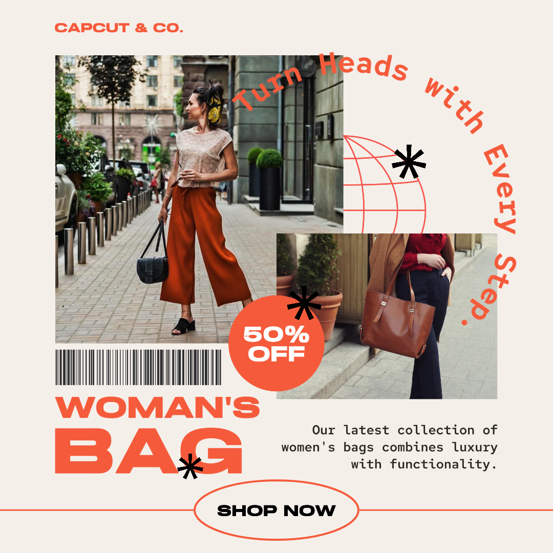 Woman's Bag Clothing Instagram Post Marketing