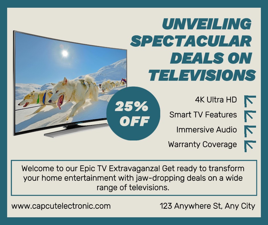 Electronic Television Sale Promotion Facebook Post