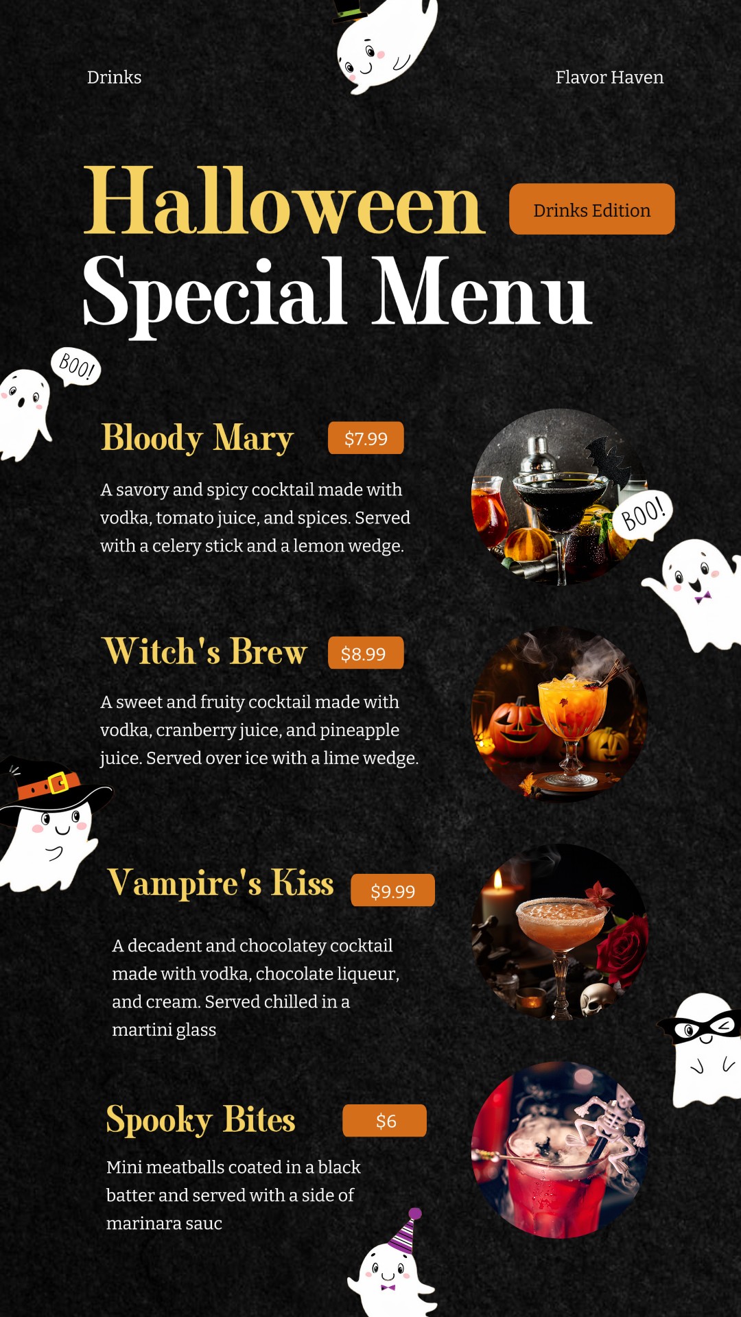 Halloween Menu Especial Tiktok Post