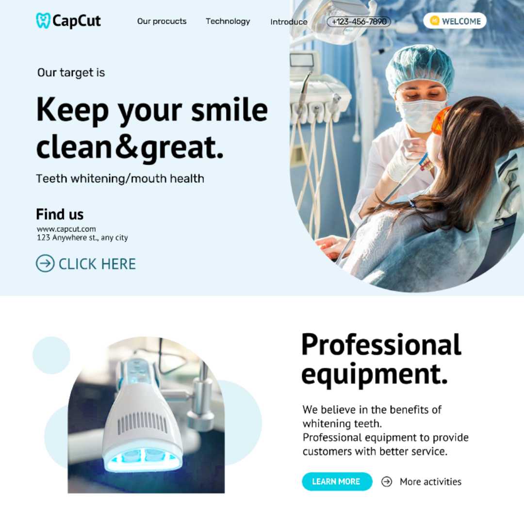 Medical teeth Whitening Promotion Minimalist