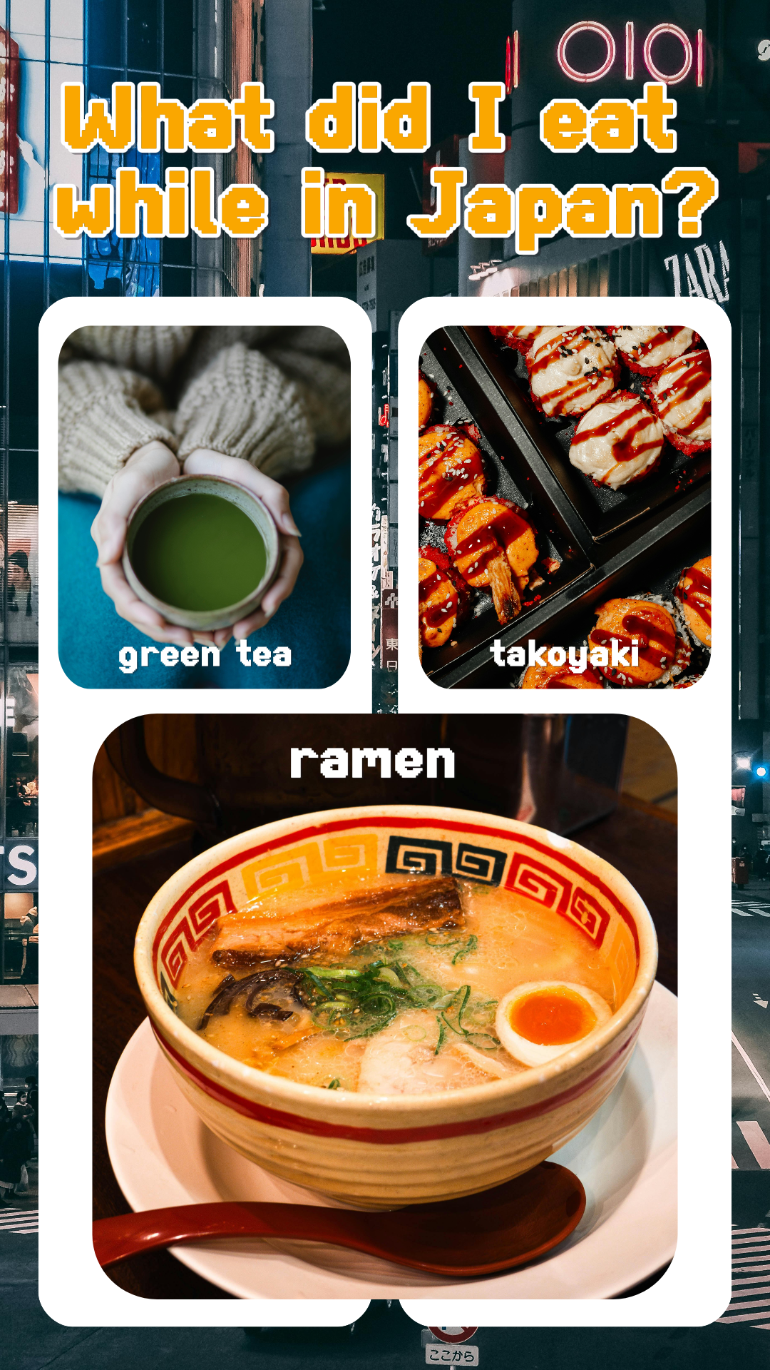tiktok thumbnail What did I eat while in Japan