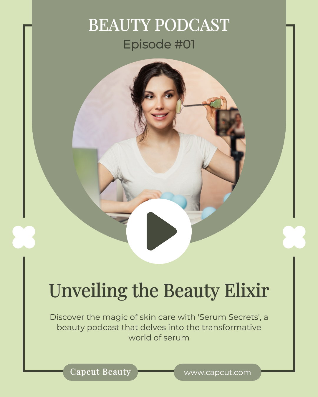Beauty Podcast Serum Effect Display IG Portrait