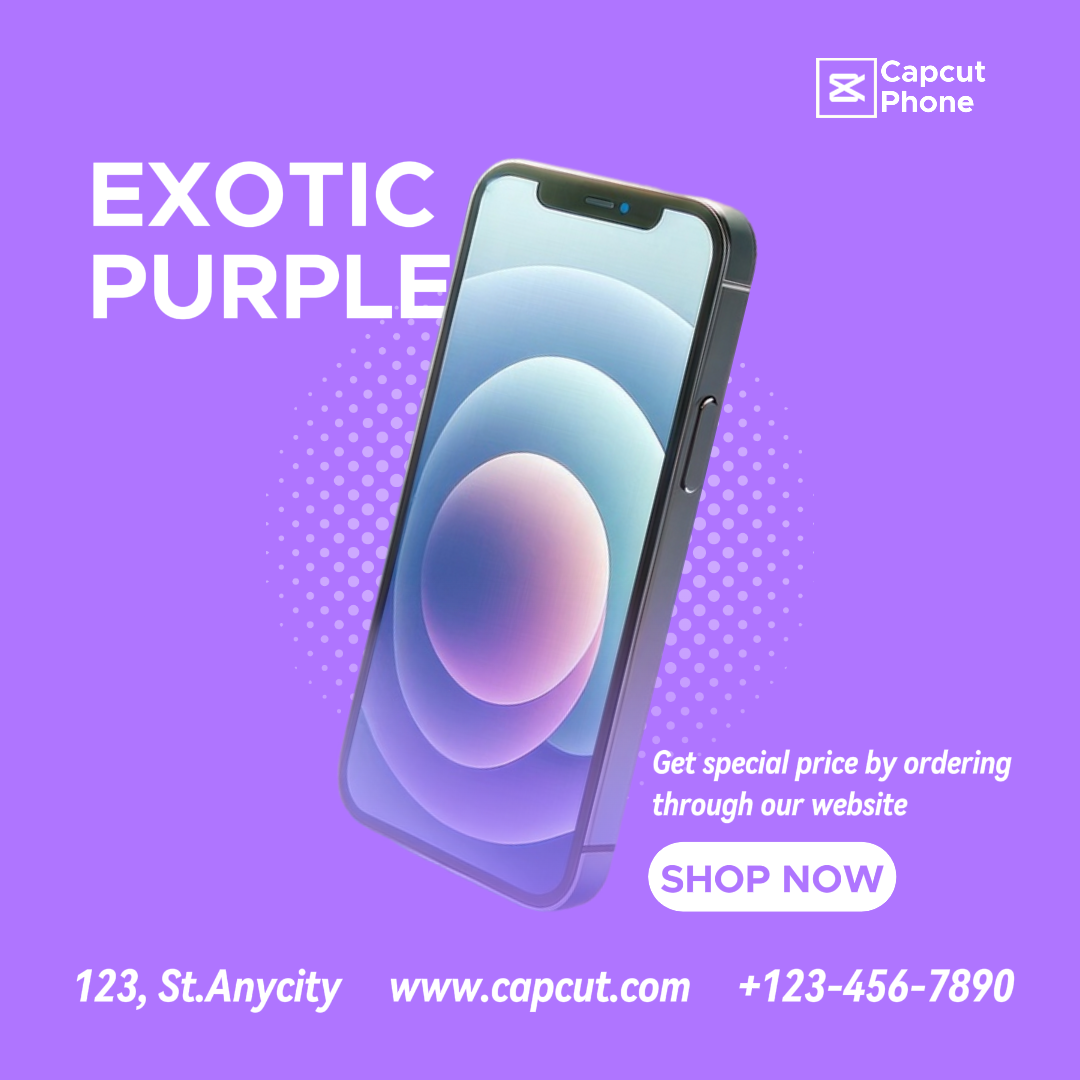 Purple Phone Electronic Promo Instagram Post